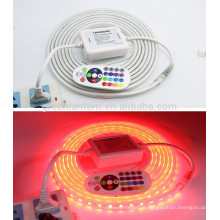 LED Strip Light étanche 220V 5050 SMD 60 leds / m blanc chaud / blanc / rouge / vert / bleu